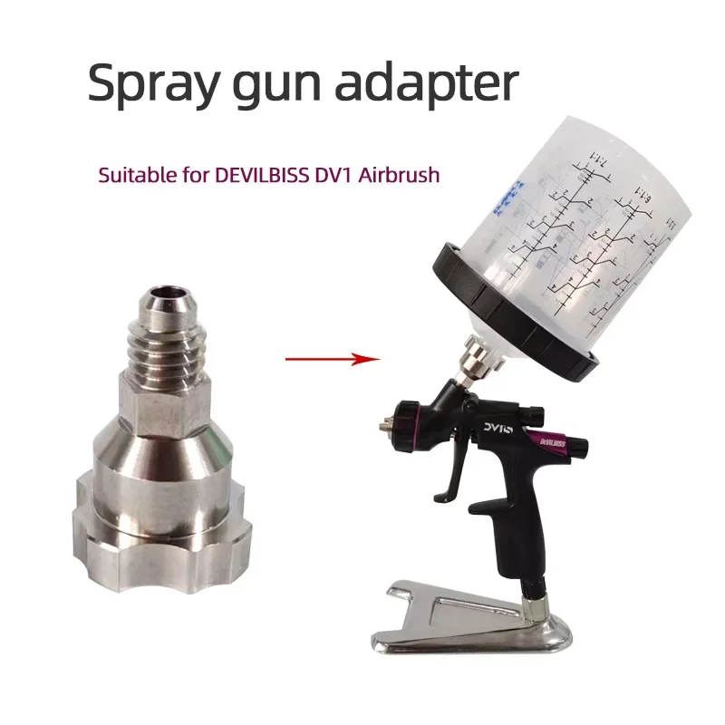 

Suitable For DEVILBISS Small Repair Airbrush DV1 Disposable Wash Free Kettle Stainless Steel Adapter 200/400ML