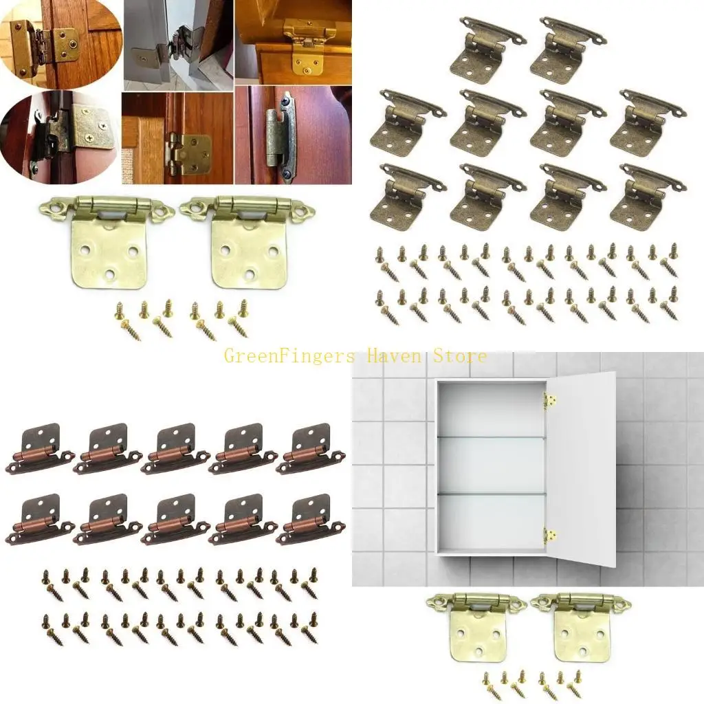 

F68d 10pcs Antique -закрытие петли тяжелые дверные шкафы шкафы кухонные шкаф