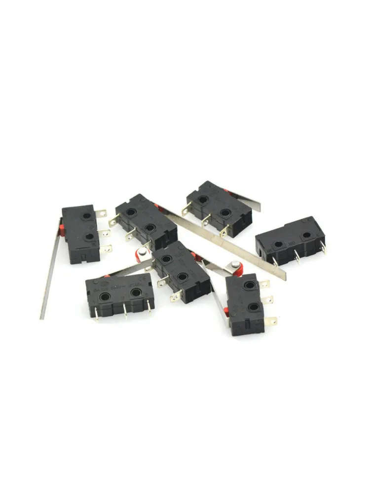 10 pièces Micro interrupteur 2/3Pin NO/NC Mini interrupteur de fin de course 5A 250VAC KW11-3Z levier d'arc à rouleau Action instantanée Micro-interrupteurs