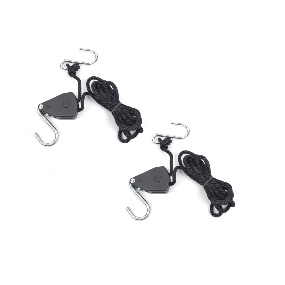 1/8" inch Adjustable Heavy Duty Rope Hanger Lifting Rope Plant Growth Tent Lanyard Lamp Hanging Rope Hook Hanging 2Pcs