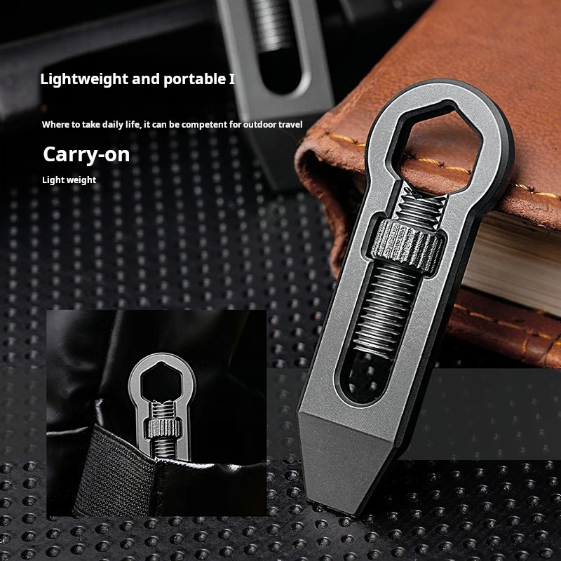 Multifunctional Titanium Alloy CT4 Mini Crowbar Take it with you wrench EDC TOOLS Keychain men toys Gift