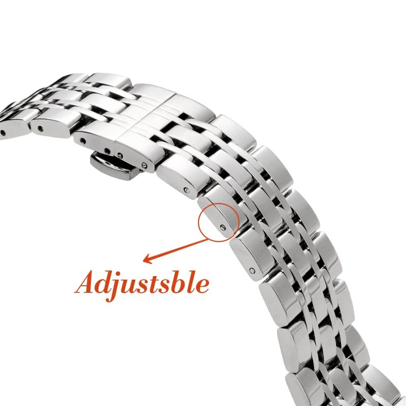 Solid Stainless Steel Watch Band for Tissot for Longines 22mm 12/14/16/18/19/20/24mm Width Wristband Watch Straps Replacement