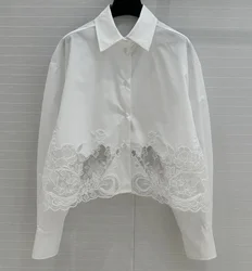 Office Wear Women Luxury Women's Elegant Blouse Restore Ancient Ways Elegance Light Summer Woman Shirt Wear to Work White