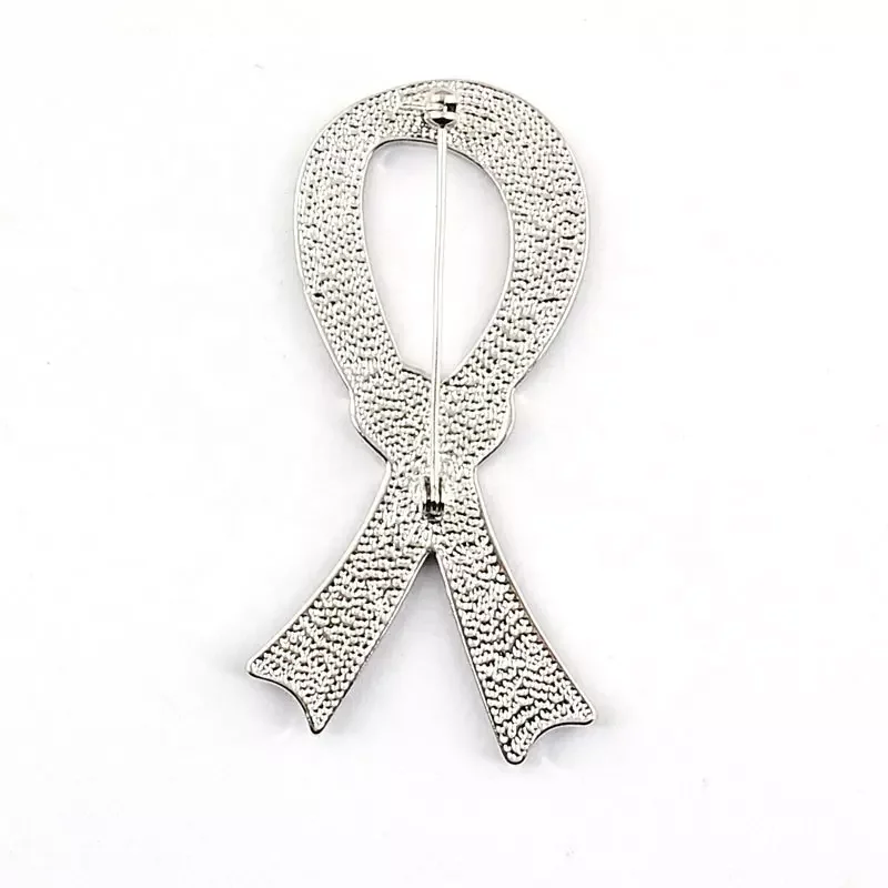 1pcs Wholesale Price Pink Enamel Rhinestone Ribbon Breast Cancer Brooch Pin For October