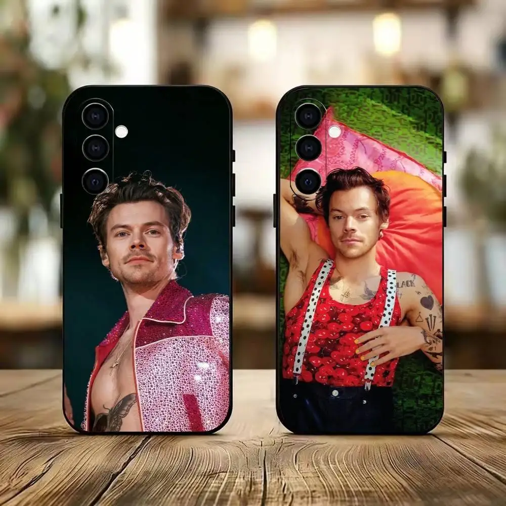 D-H-HaRRy Music Styles   Phone Case Black Silicone Soft For Samsung Galaxy A73,A72,A71,A70,A53,A52,A51