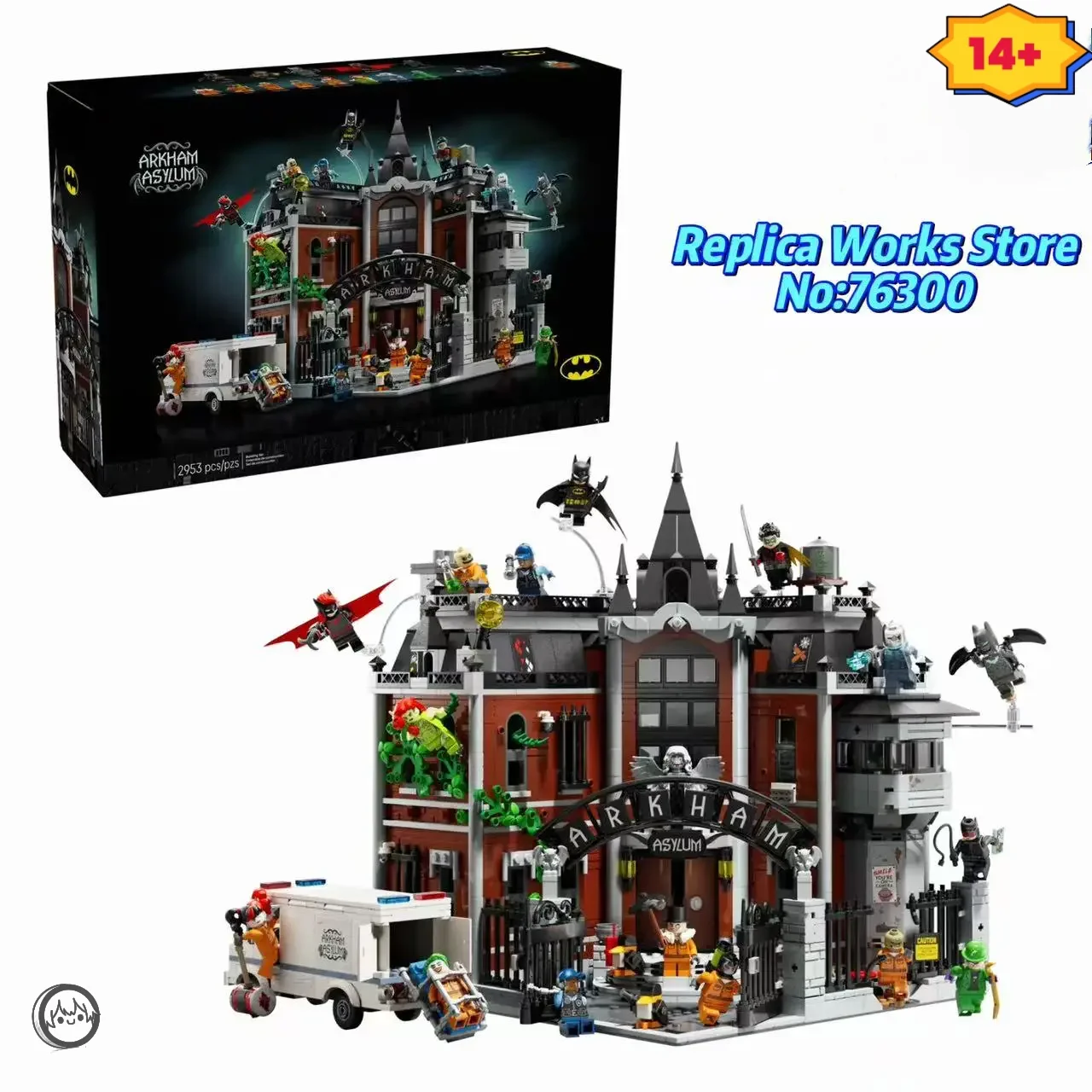 2025 Disponibile NUOVO set Hero Series 76300 Arkham Asylum, Halloween, regalo di Natale, regali di compleanno