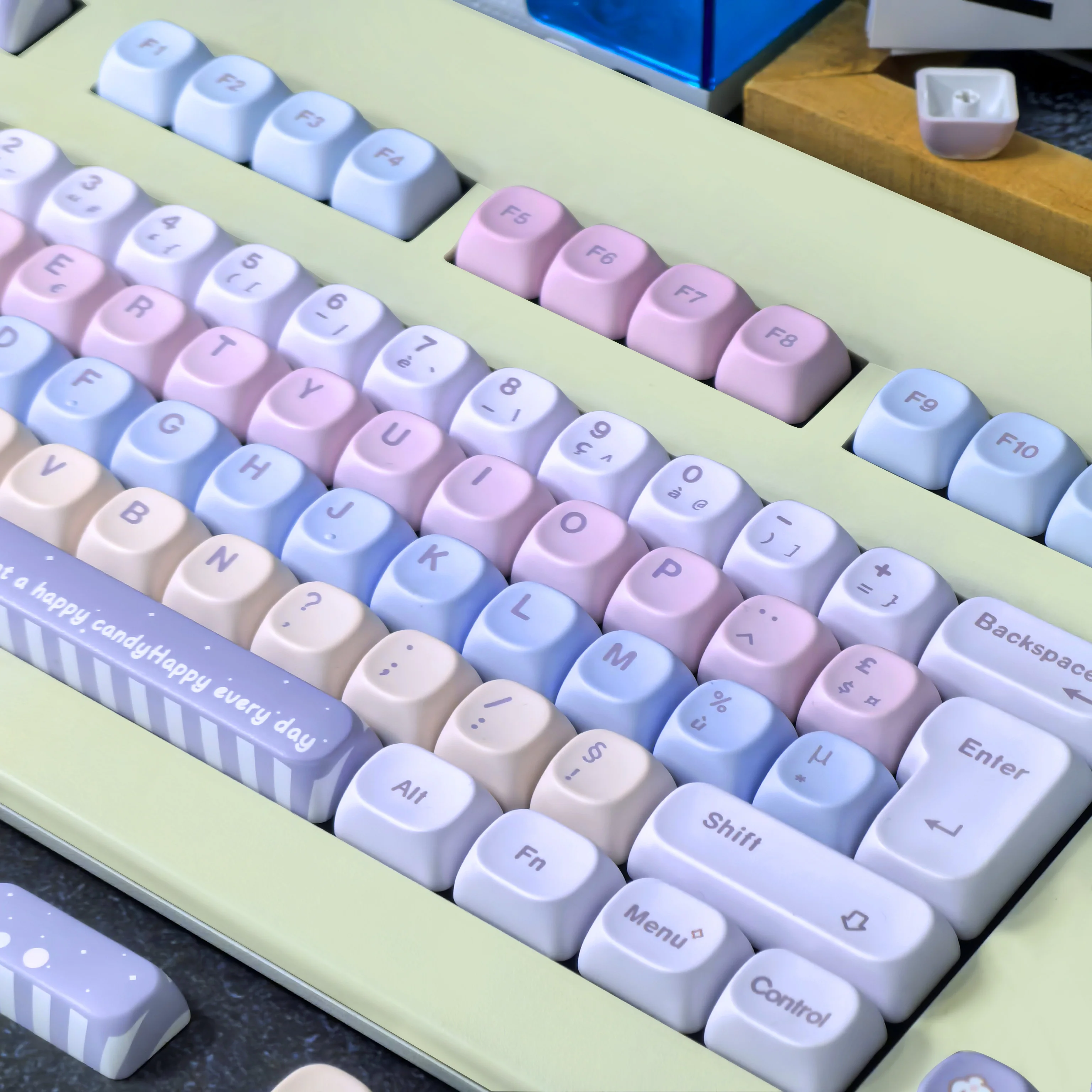 AZERTY – capuchons de touches français Moa Pbt, disposition mignonne, barre spatiale 2.25/2.75Yu, disposition Alice, couleur disponible, petit ensemble complet, capuchons de touches personnalisés FR