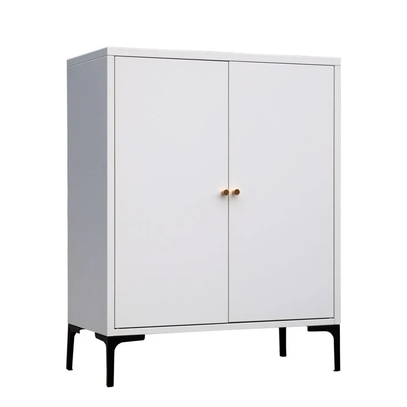 #￥2 Layer Steel Farmhouse Modern Living Room Storage Cabinet with 3 Drawers and Adjustable Shelves for Home Furniture