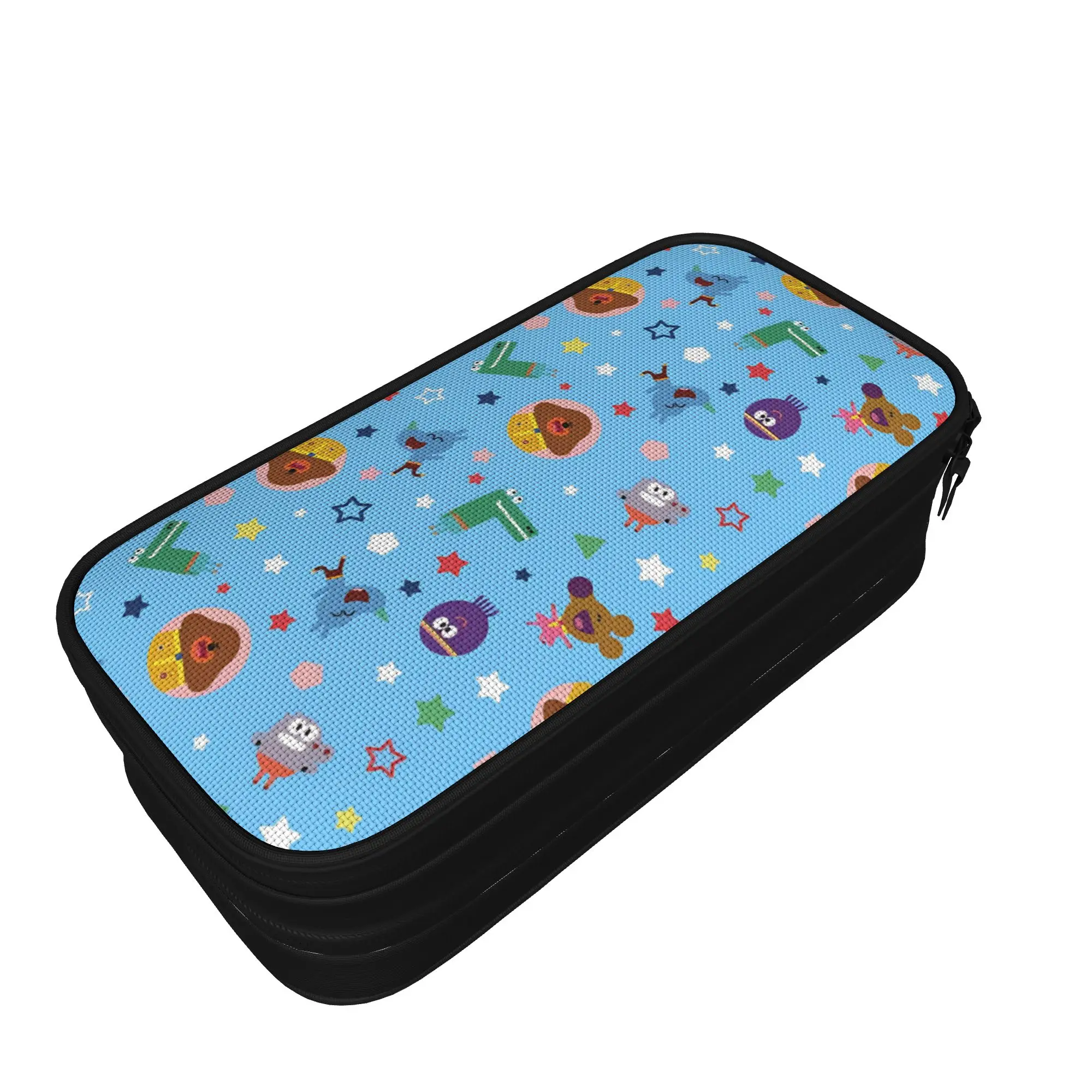Cartoon Squirrel Club Cute Pencil Case Fashion English Education Pen Holder Bags Large Storage School Gift Pencil Box Stationery