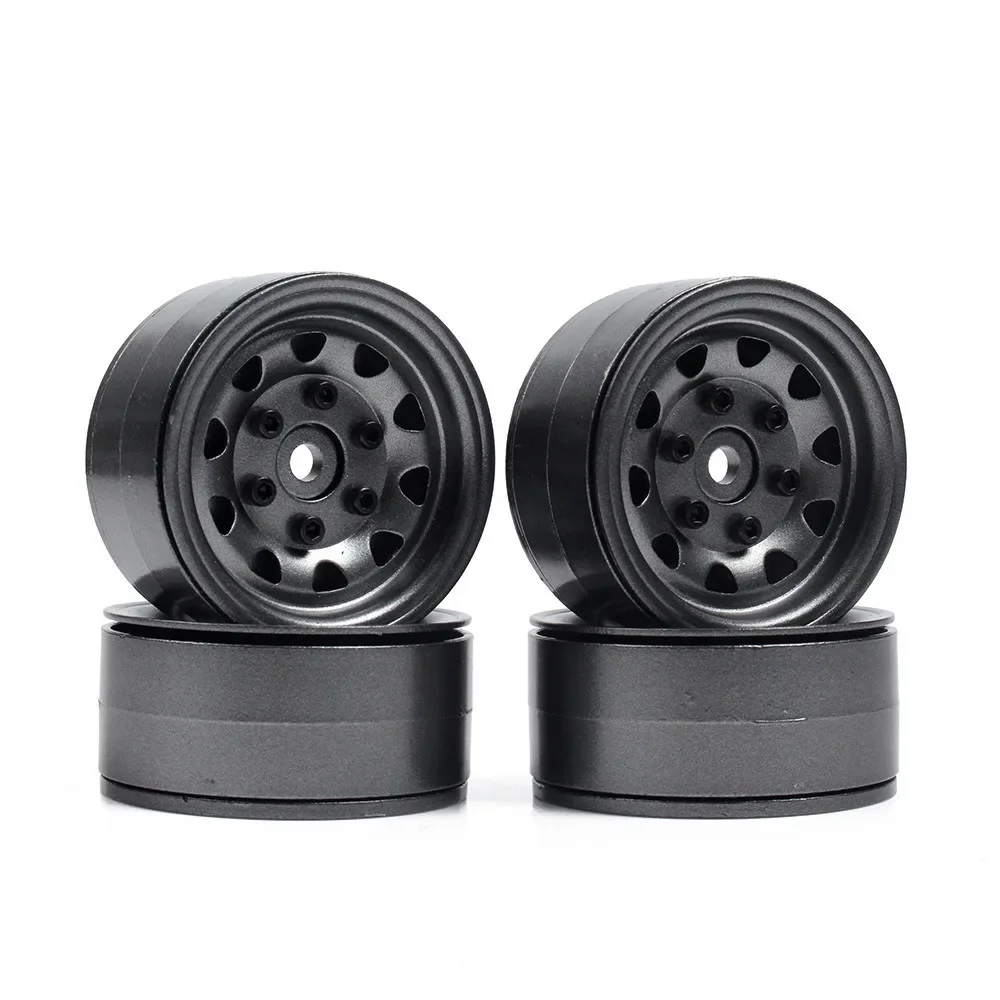 

4pcs1.9-inch Aluminum Alloy Wheels for 1/10 RC Crawler Car AXIAL SCX10 RC4WD D90 TRX4 Defender Upgrade DIY Accessories