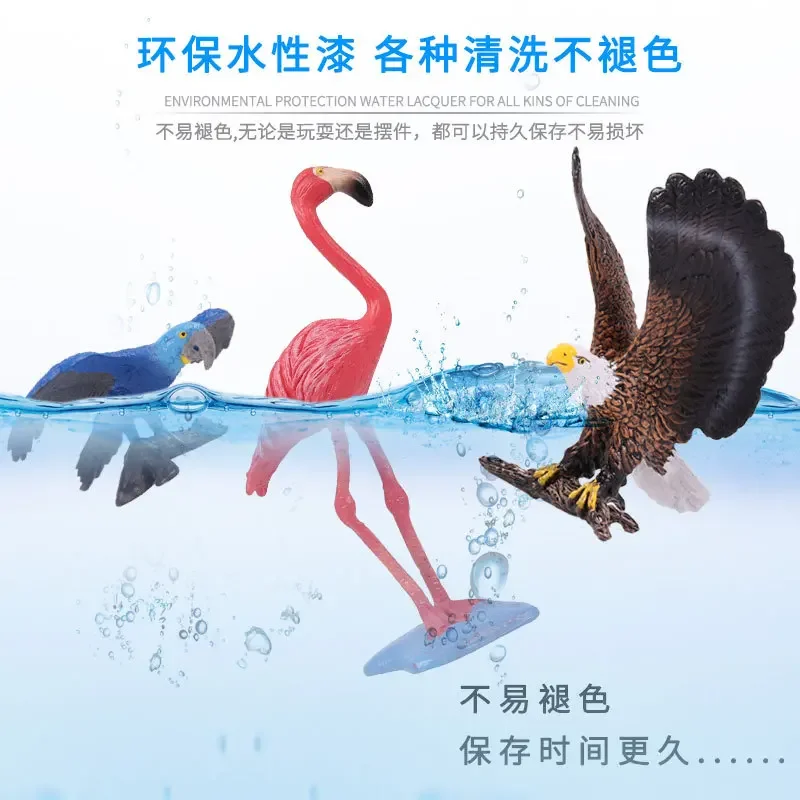 시뮬레이션 새 동물 피규어 모델 귀여운 딱따구리 앵무새 독수리 불사조 올빼미 미니어처 홈 가든 장식 장난감 선물