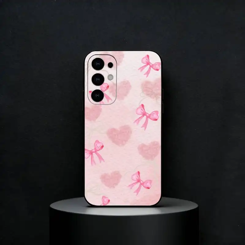 Bowknot Heart Phone Case For Samsung S25,S24,S23,S22,S21,S20,Plus,Fe,Lite,Others Black Cover - Image 8
