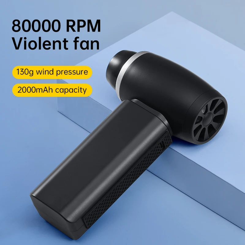 

Violent Portable Fan Built in 2000mAh Battery Dust Blower Practical Multi Purpose High Speed Dryer For Pet/Keyboard Dust Removal