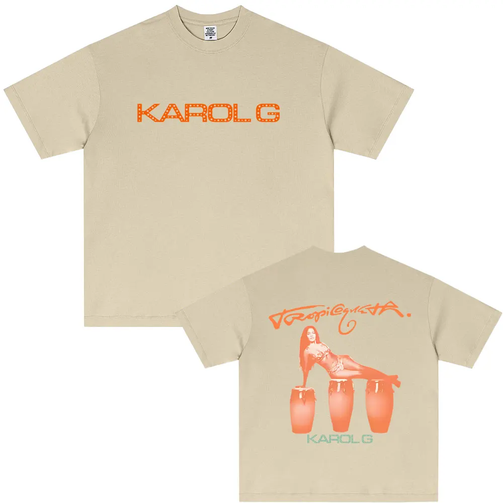

Hot Sale Karol G Tropicoqueta Album 2025 Graphic T Shirt Men Women Hip Hop Fashion Pop Music T-shirt Unisex Oversized Streetwear