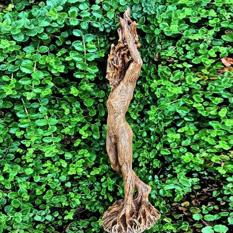 Couple Tree Root Forest Goddess Statue Resin Craft Ornament Tree Man Home Room Desk Decoration Accessories