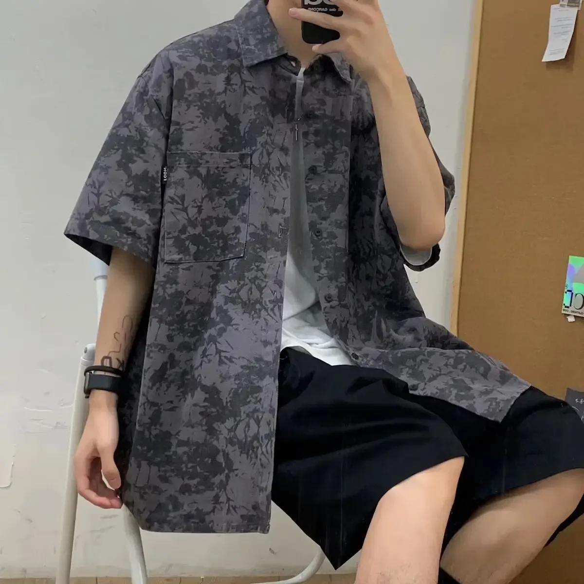 

Men's Shorts Set Smooth Shirts Nylon New in Tops & Tees Original Brands Male T Shirt Short Sets 2 Piece Outfit Fashion Man 2024