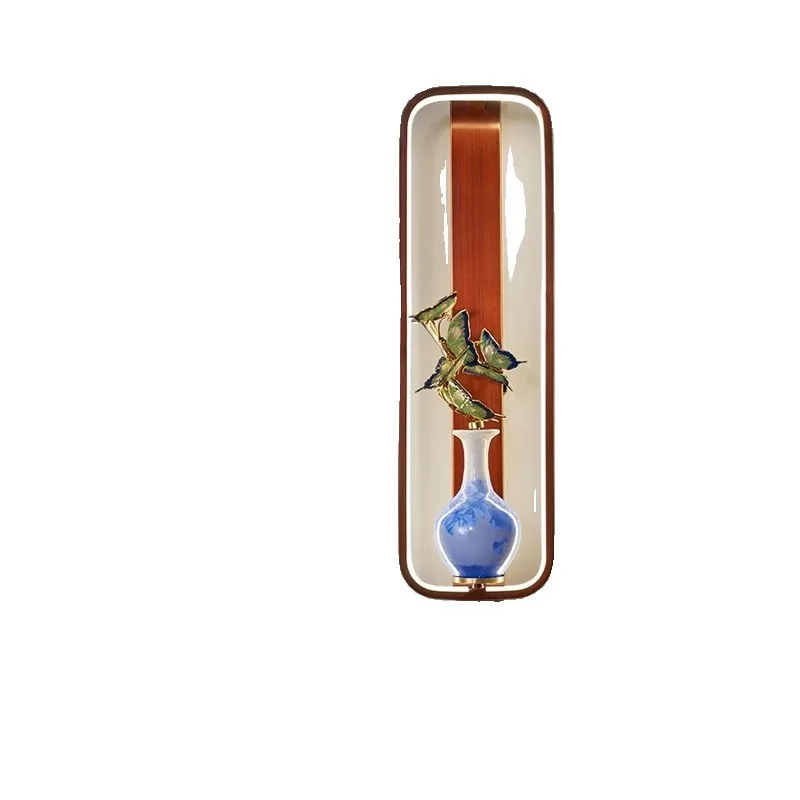 

New Chinese style all copper wall lamp, living room TV background wall lamp, Chinese style entrance aisle bedroom bed