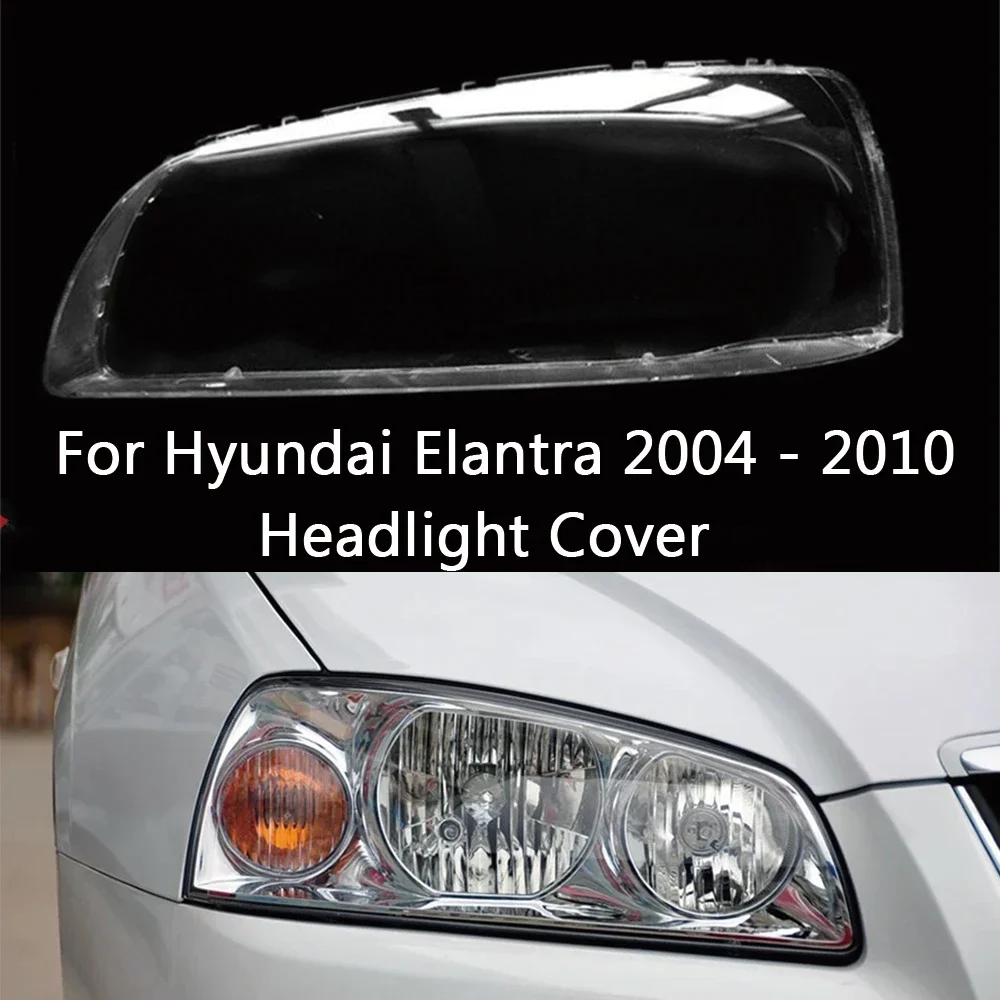 

HTTCY For Hyundai Elantra 2004 2005 2006 2007 2008 2009 2010 Headlight Cover Lens Shell Lampcover Lampshade Headlamp Light m