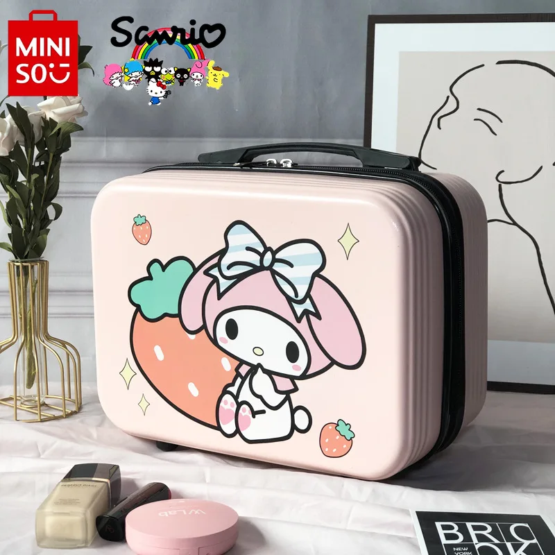 Miniso Sanrio Women's Makeup Box Fashionable High Quality Travel Box Cartoon Large Capacity Multi Functional Home Storage Box