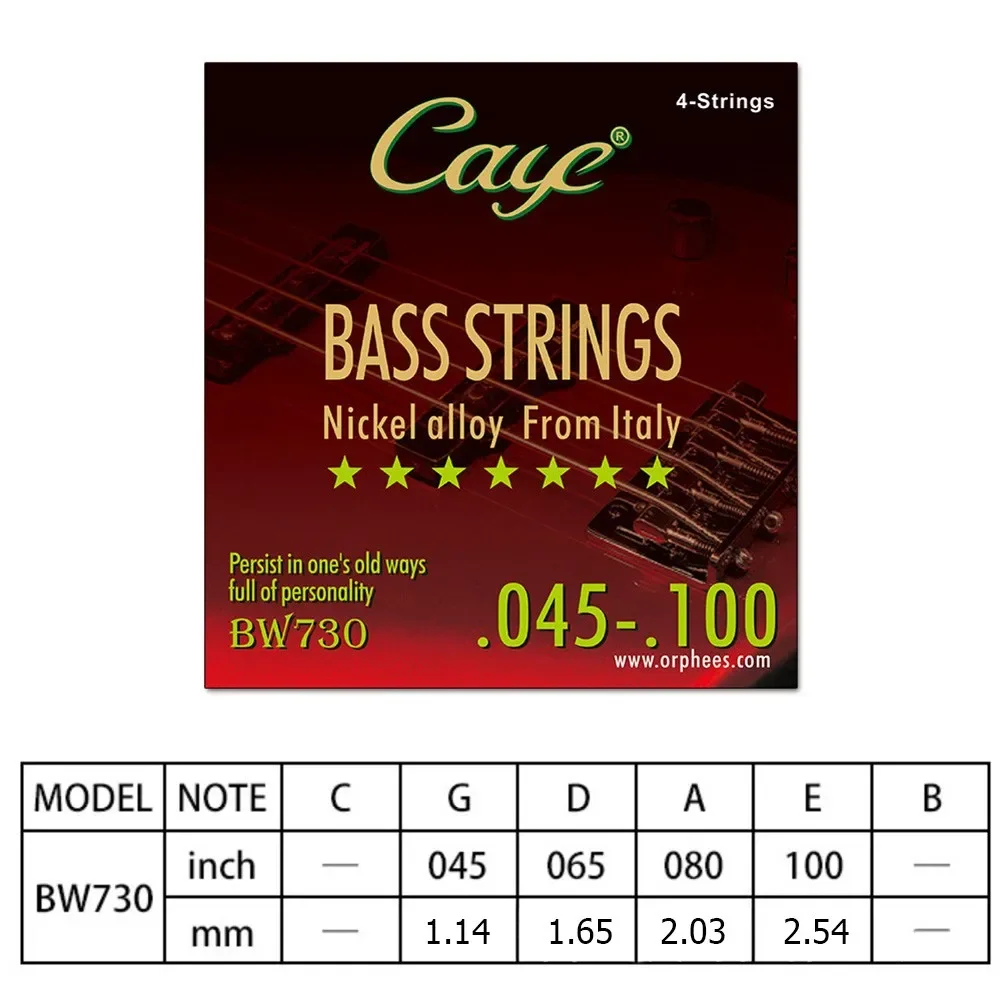 

Parts Electric Bass Strings Replacement Strings Nickel Alloy Wound Electric Bass Gauge .045-100 .040-125 .030-125