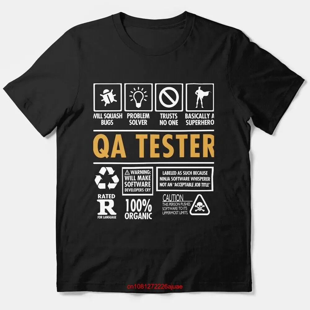 NWT QA Tester Funny Quality Assurance Job T Shirt long or short sleeves