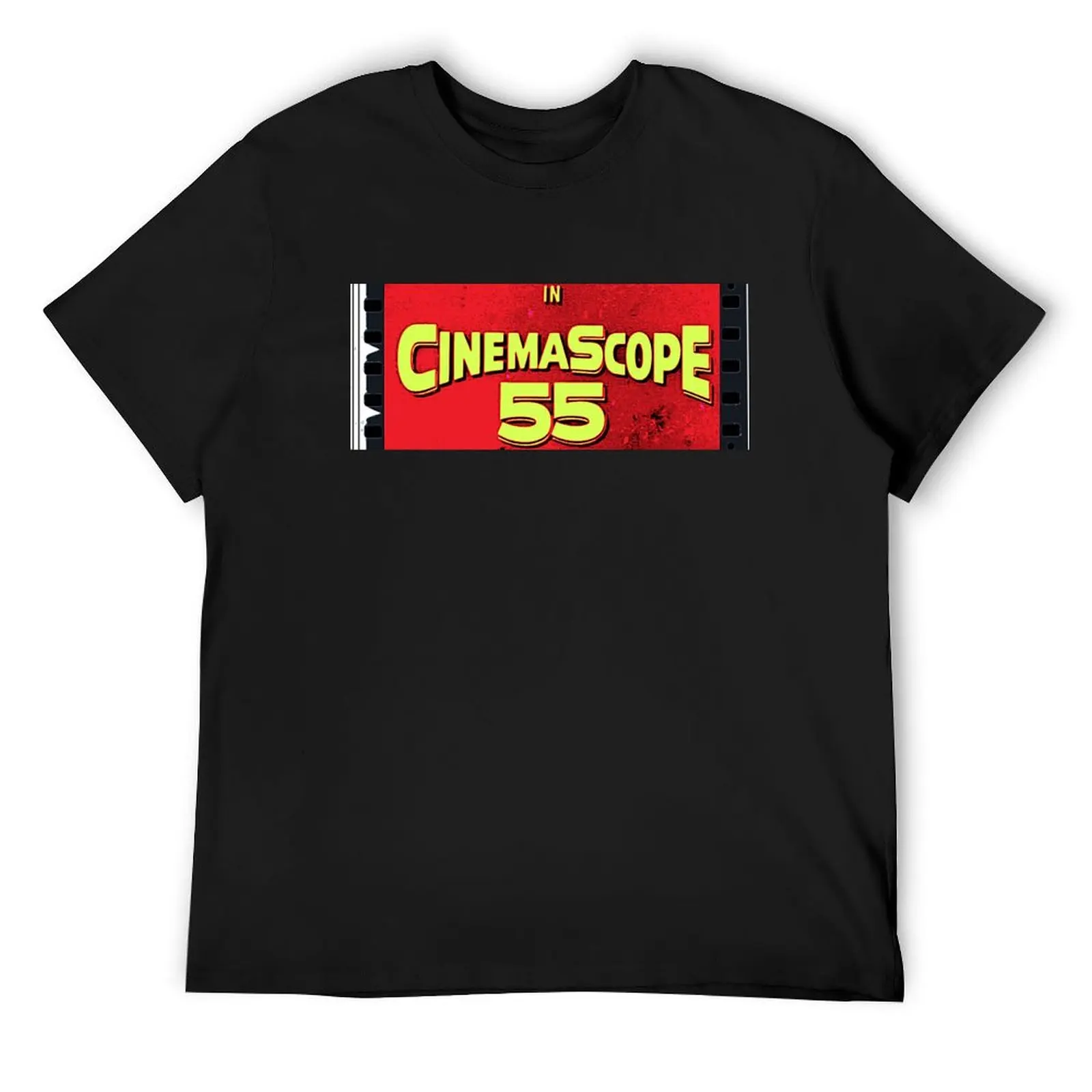 Cinemascope 55 red yellow frame T-Shirt kawaii clothes graphic t shirt vintage tee shirts for men