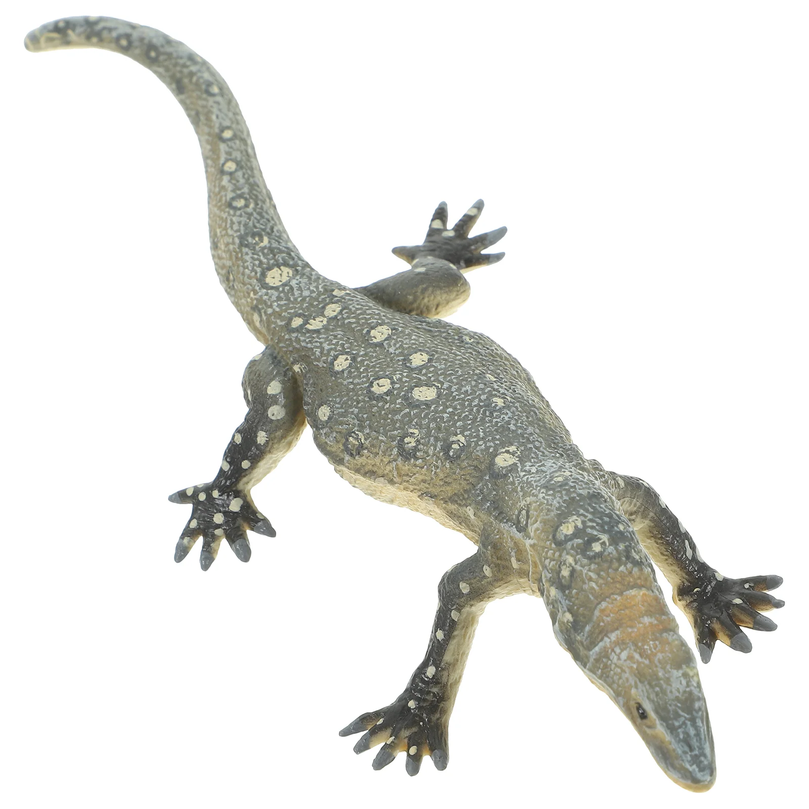 Eye-spotted Monitor Lizard Model Lifelike Simulation Animal Plastic Toy Artificial Ornament Sculpture