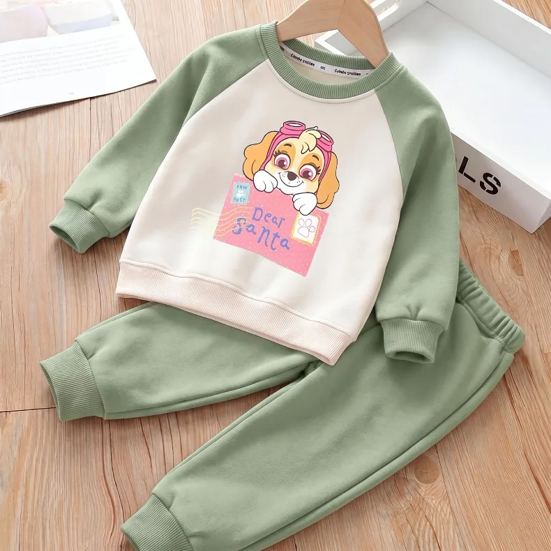 2026 Herbst Mädchen Lässiger O-Ausschnitt Hoodie + Lange Hose 2-Teiliges Set Kinder Sweatshirt Jogginghose 2-teiliger Anzug Kinder Trainingsanzug – Detail 4