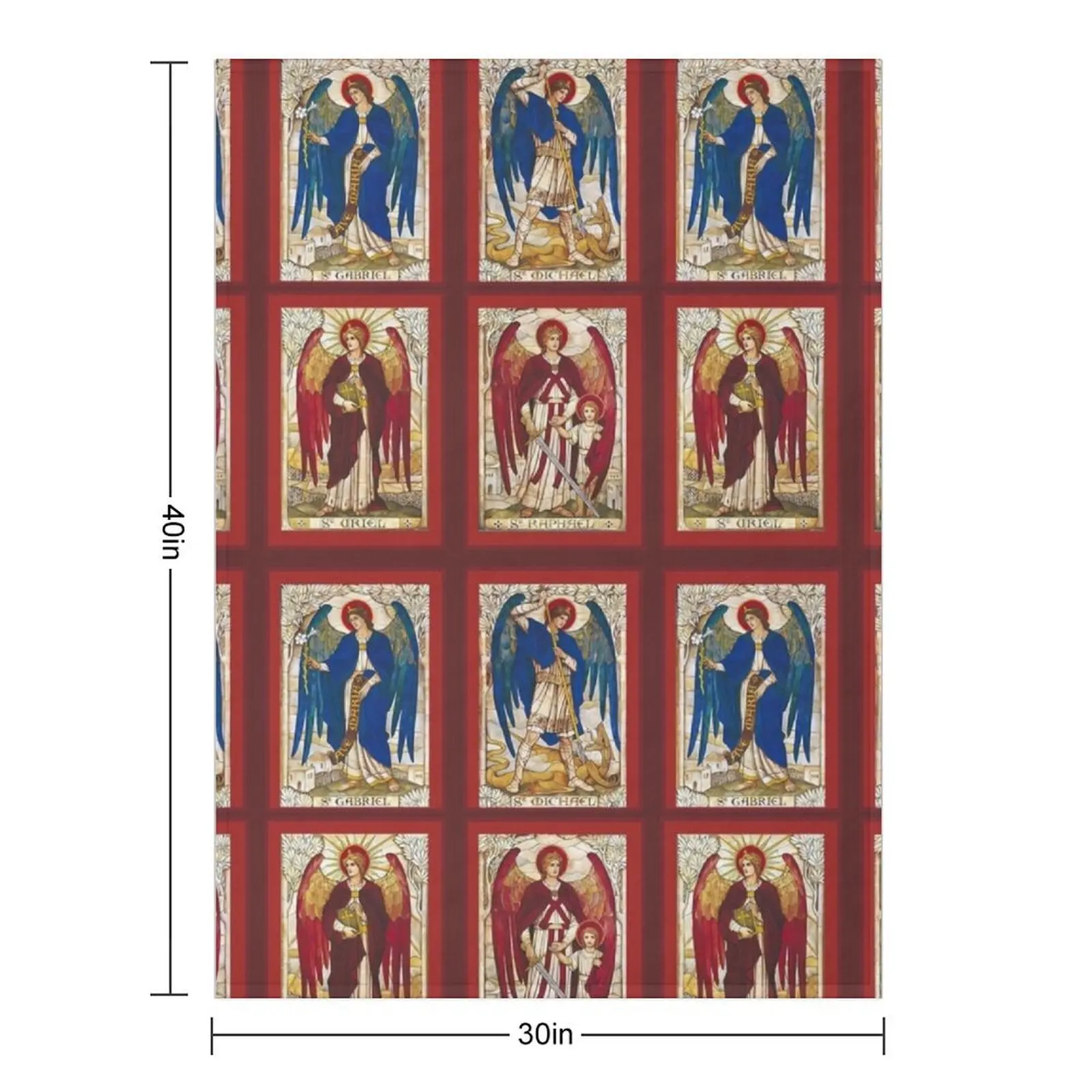 St MIchael St Gabriel St Raphael and Uriel Archangel Angel Saint Throw Blanket Nap Single Kid'S Blankets