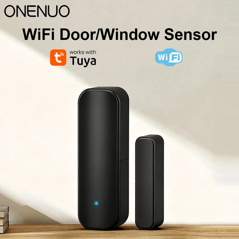 

Tuya WiFi Window Door Sensor Smart Life Home Security Alarm System Voice Control Via Alexa Google Home Smart White or Black