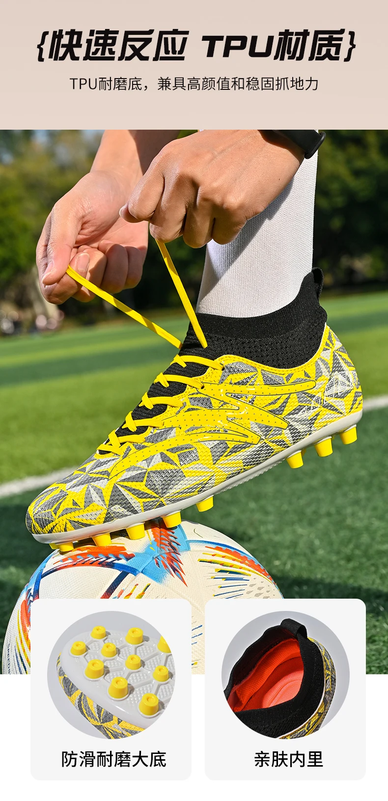 

Men's Soccer Shoes Soft-Sole Non-Slip Indoor Soccer Shoes Dual-Use Indoor/Outdoor Training Sneakers Women's Indoor Soccer Shoes