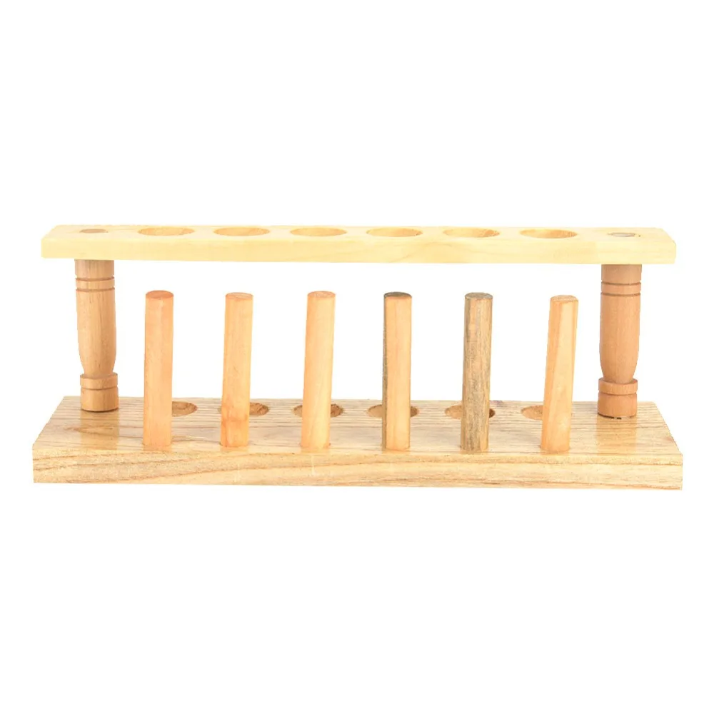 6/8/10 Hole Test Tube Rack Alkali Resistance Durable Wooden Test Tube Stand Stable Base Test Tube Stand Chemical Laboratory view 2