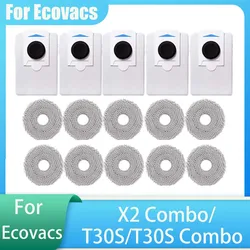 Dust Bag For Ecovacs Deebot X2 COMBO T30S COMBO T30S Robot Vacuum Cleaner Spare Parts Consumables Mop Cloth Mop Pads Accessories