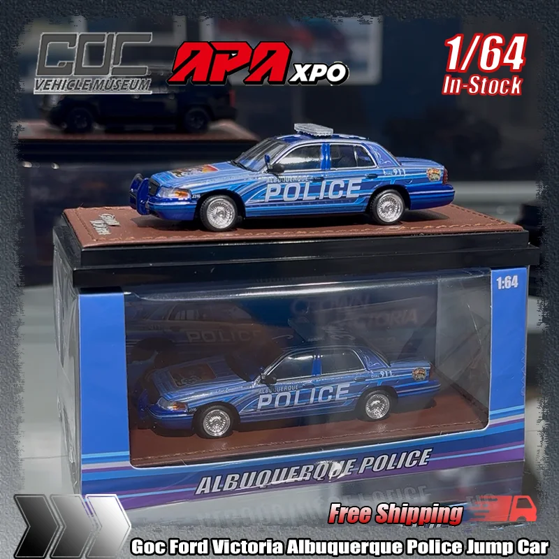 

Apa Xpo Limited Edition Goc 1:64 Ford Victoria Albuquerque Police Jump Car из сплава, миниатюрная литая модель автомобиля, детские игрушки, подарок
