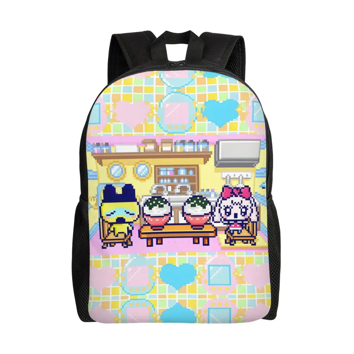 

Custom Tamagotchies Cartoon Backpacks for Men Women School College Students Bookbag Fits 15 Inch Laptop Bags