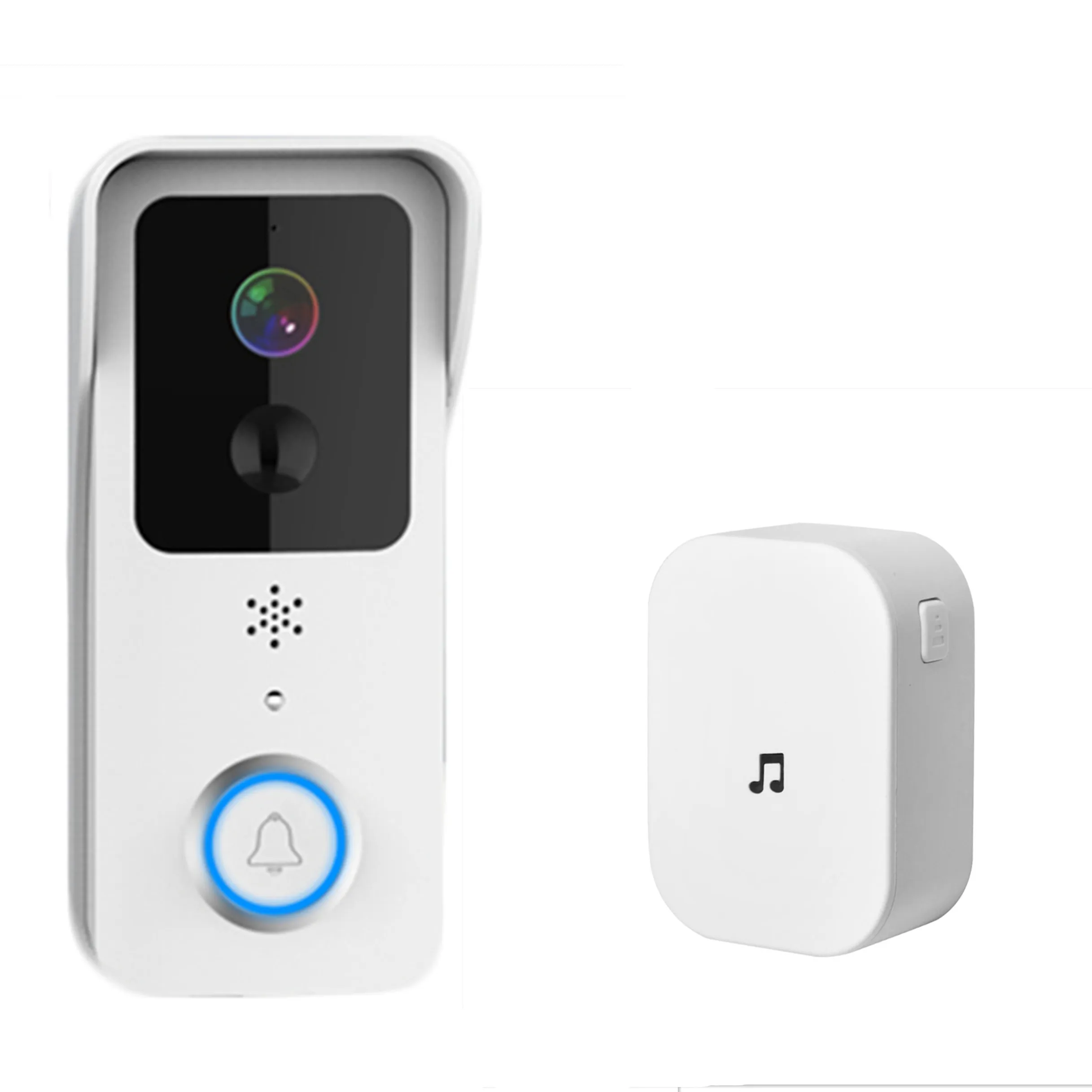 2MP 1080P  Tuya APP WIFI IP Doorbell Battery Power  130Degree Wide Angle Visual Door Viewer Video Door Phone With Indoor Chime