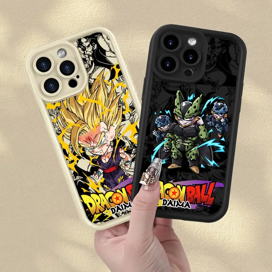 เคสโทรศัพท์มือถือลายดราก้อนบอล ซุนโกฮัง สำหรับ iPhone 15 16 14 Plus XR 17 Air 13 12 11 Pro Max 16e XS Max แบบนิ่ม