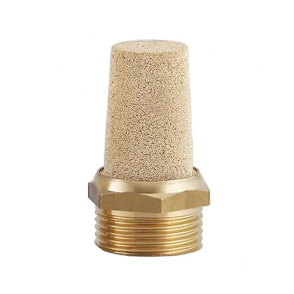 Pneumatic Muffler Full Copper Solenoid Valve Muffler Long muffler iron copper plated