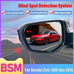 Millimeter Wave Radar blind spot detection system BSD BSA BSM Monitoring Change Lane Aided Parking For Honda Civic 10th Gen 2016