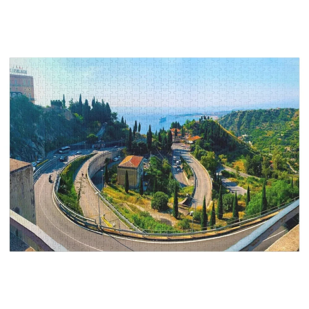 

Taormina City On Sicily Italy Jigsaw Puzzle Custom Kids Toy Animal Puzzle