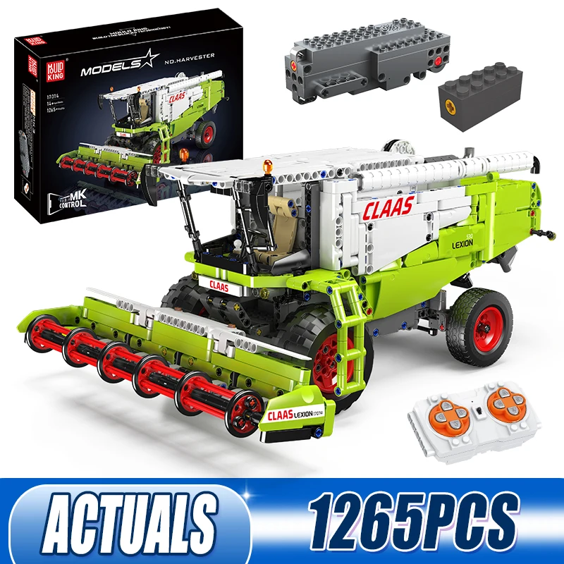 Mould King 17014 Technical Car Building Block The Remote Control Harvester Model Assembly Truck Bricks Toys Kids Christmas Gifts