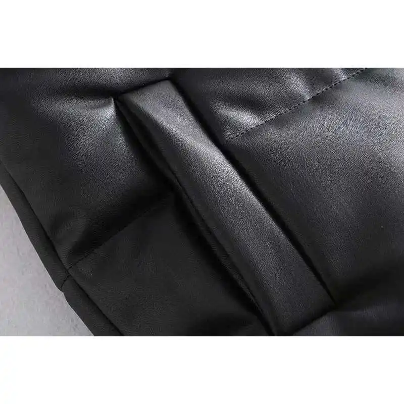 Manteau en cuir PU Bla pour femmes, col montant, automne hiver, vêtements d'extérieur, Cleanfit Sle pour dames d'âge moyen