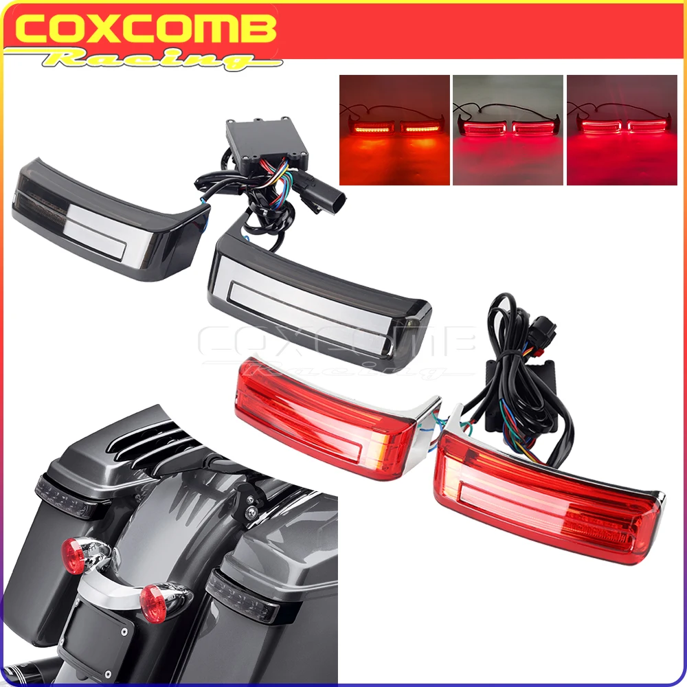 

Saddlebag LED Turn Signal Light Running Lamp Brake Lights Motorcycle Taillight For Harley Touring Road Electra Glide 2014-2022