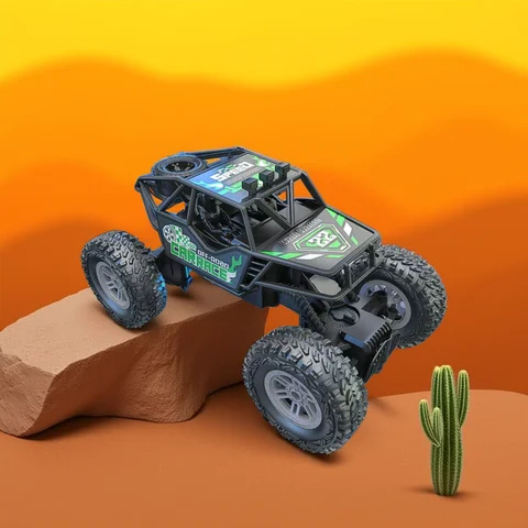 Remote control car with colorful flashing lights, rubber wheels, off-road toy car suitable for Christmas children's gifts