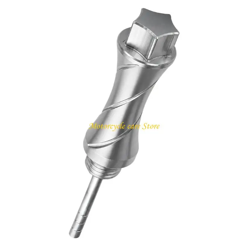 U75F Engine Oil Level Dipstick with Lobed Grip and Threaded Base Oil Level