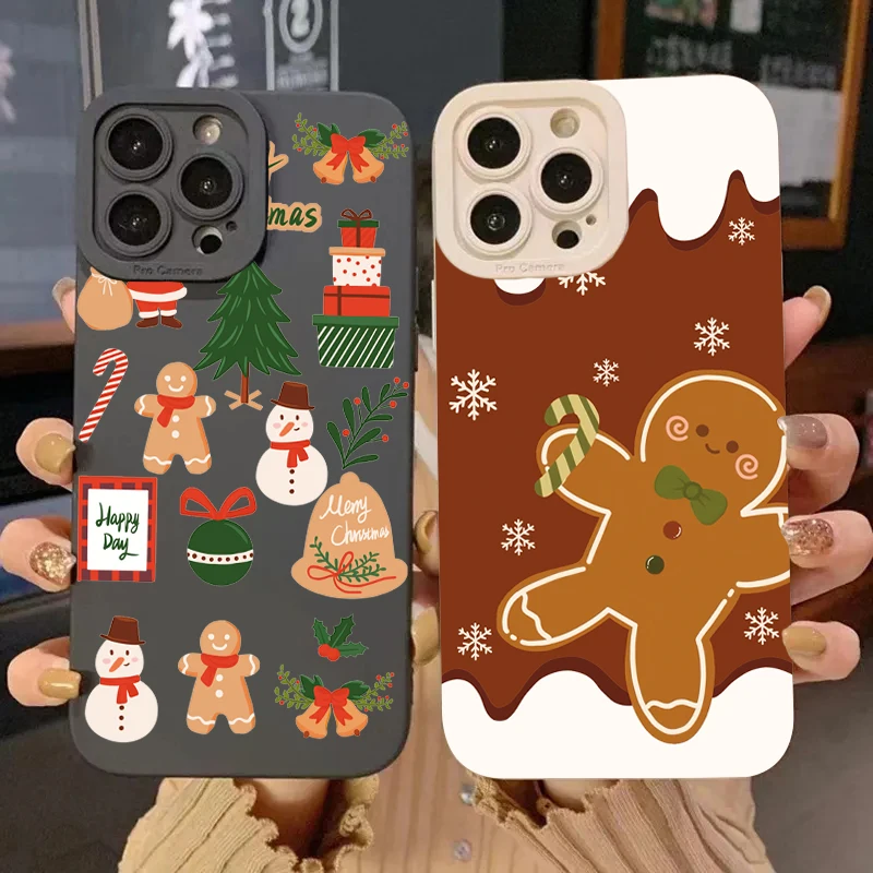 Cute Christmas Elements Snowman Phone Case for Oppo Reno12 Reno10 Reno8 Reno7 Reno6 Reno5 Reno4 Z F T Pro Plus 4G 5G Back Cover