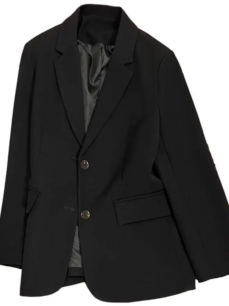 Bla Suit Jaet Donna Casual Sle Versione coreana Primavera Autunno Nuovo arrivo Ele ort Lunghezza Chiusura a bottone singolo