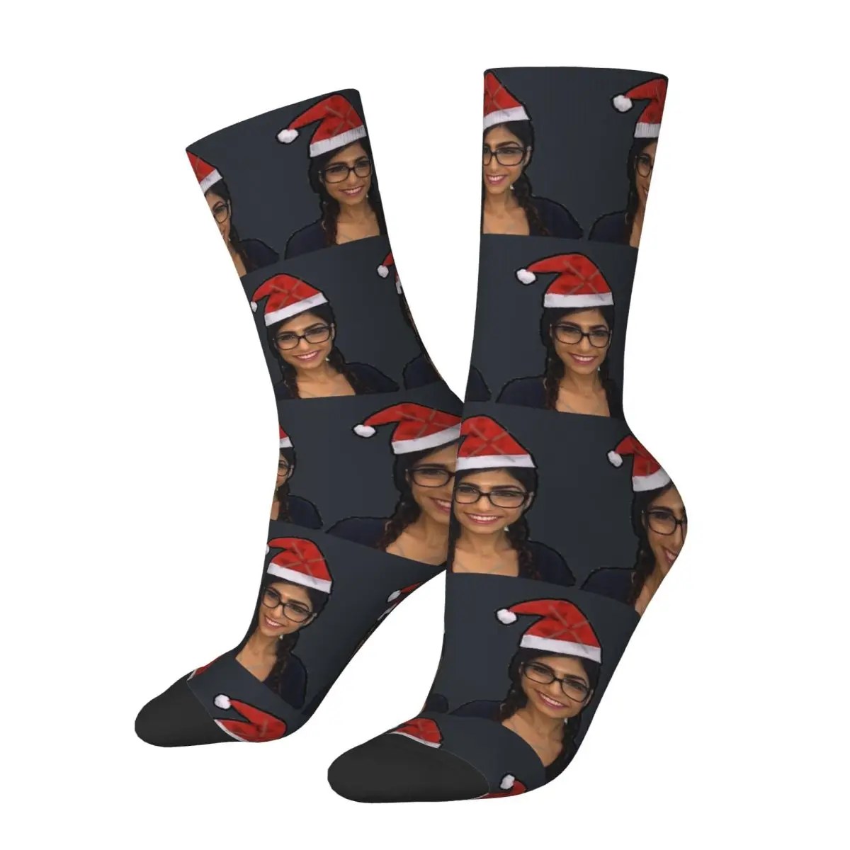 Retro CHRISTMAS Sleeveless Top Men's compression Socks Unisex Khalifa Harajuku Seamless Printed Novelty Crew Sock