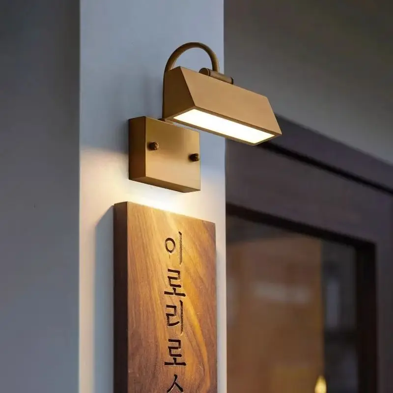 

European style full copper outdoor sign wall lamp, waterproof sign lamp for storefront entrance, door light for villa entrance,