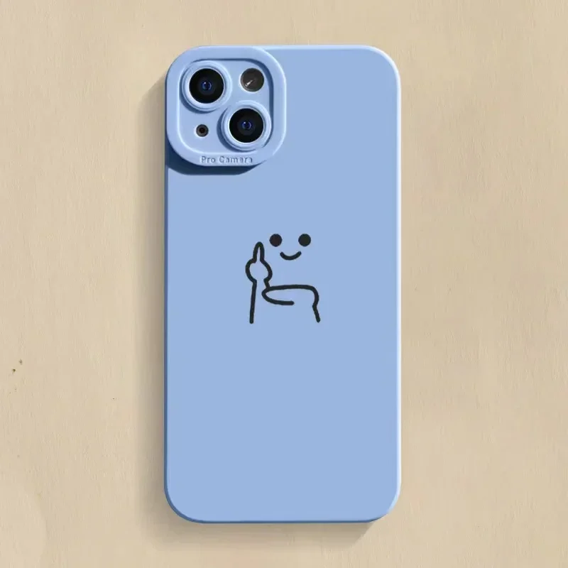 Cartoon Red Man Case For Samsung Galaxy S10 S20 S21 S22 S23 S24 FE Plus Ultra Note 20 Shockproof Middle Finger Back Cover